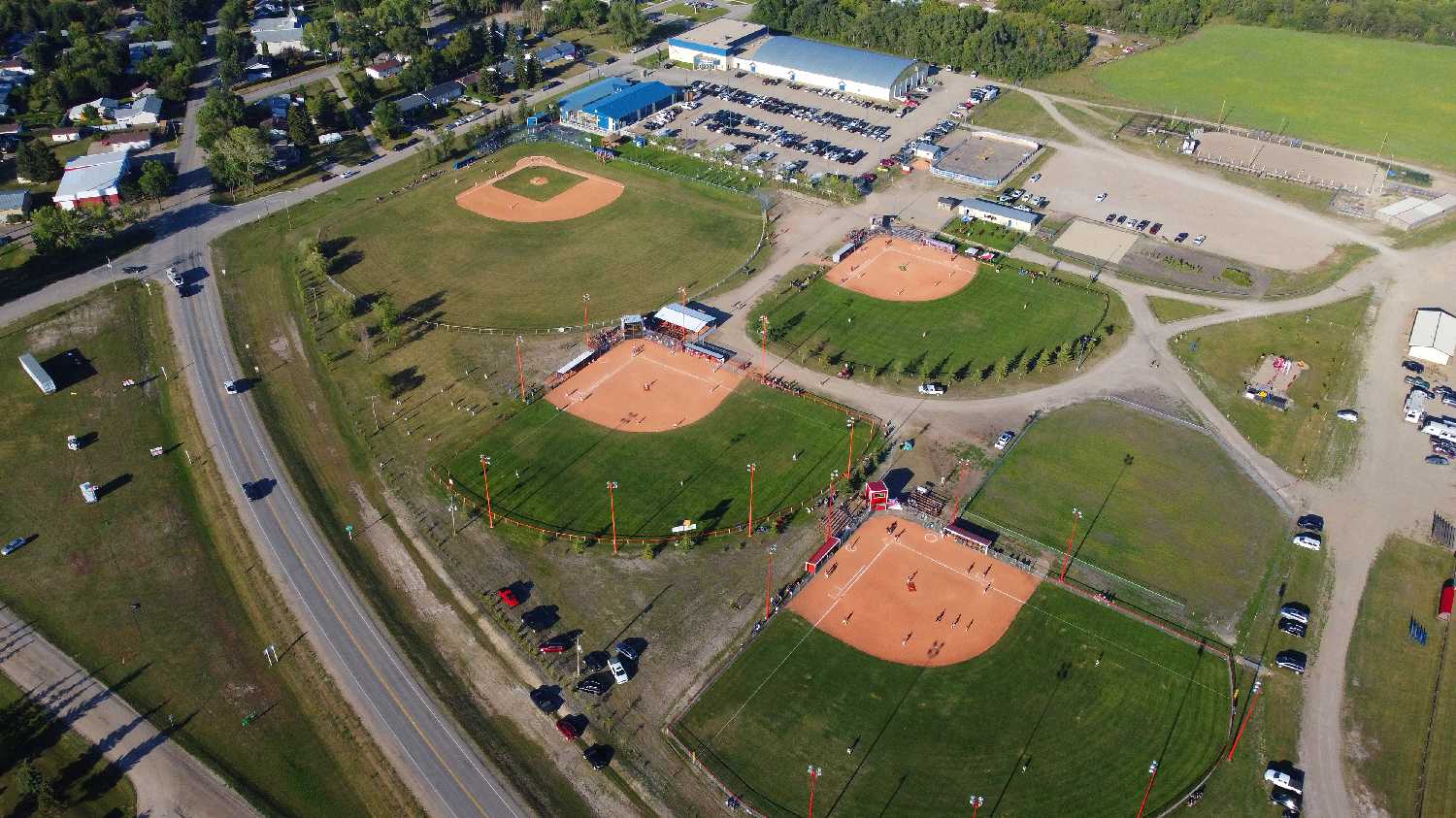 The ball diamonds at Bradley Park in Moosomin